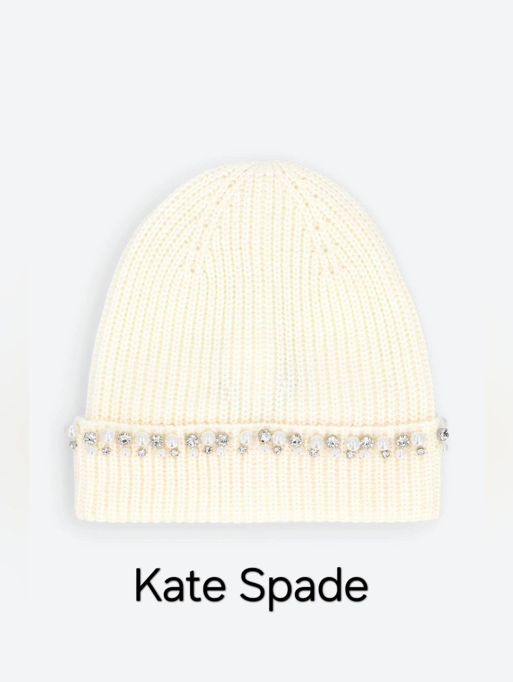 Kate Spade New York Stacked Embellished Cuff Beanie